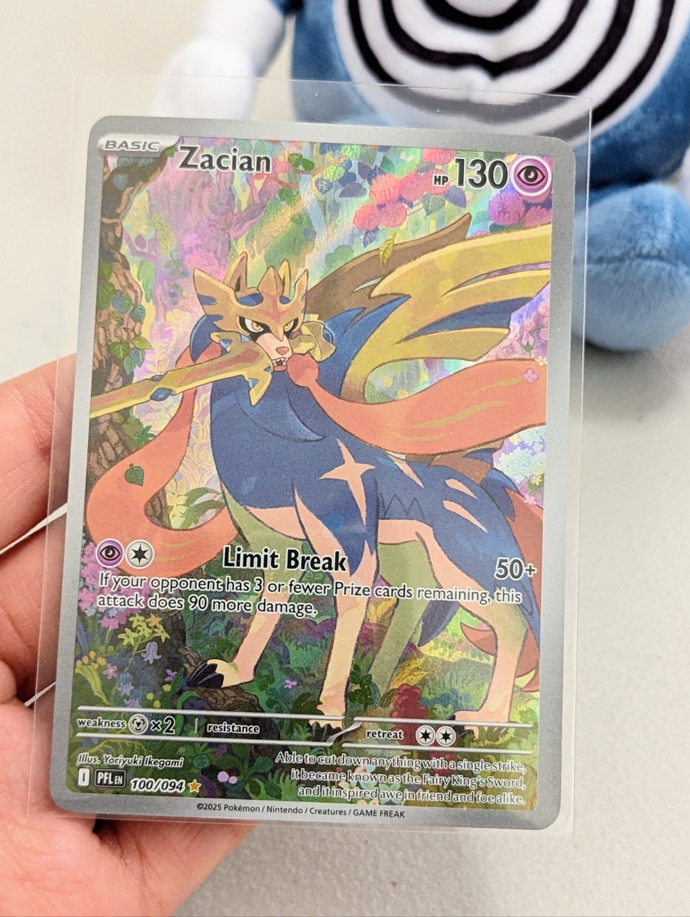 Zacian Phantasmal Flames Pokemon Card - Illustration Rare 100/94